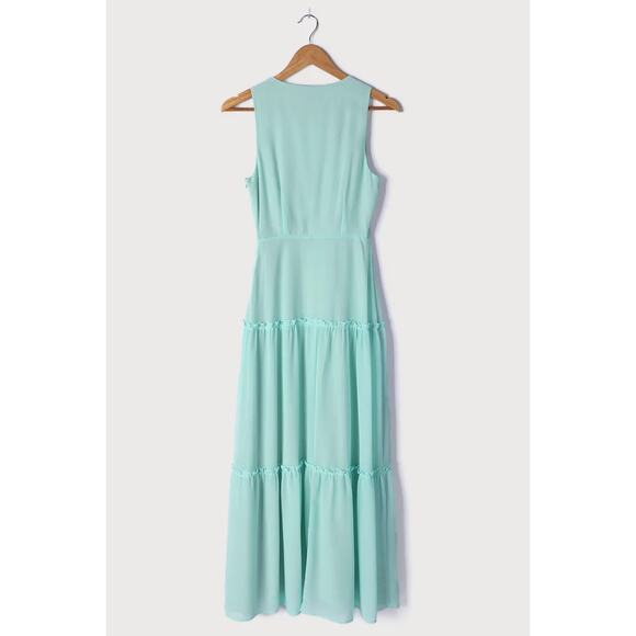 Lulus Tiered Blue Maxi Dress - Picture 5 of 7
